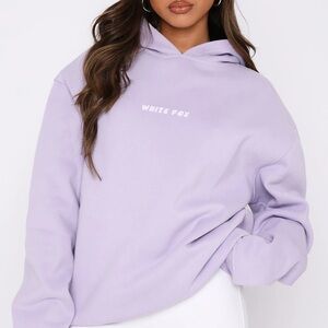 Lavender White Fox Hoodie